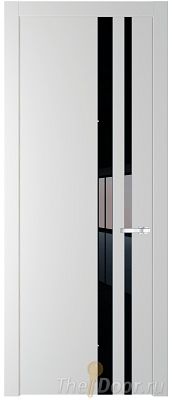 Дверь Profil Doors 20PW цвет Крем Вайт (RAL 120-02) стекло Lacobel Черный лак молдинг Серебро Дверь Profil Doors 20PW цвет Крем Вайт (RAL 120-02) стекло Lacobel Черный лак молдинг Серебро