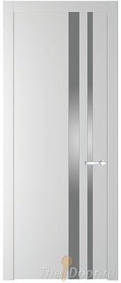 Дверь Profil Doors 20PW цвет Крем Вайт (RAL 120-02) стекло Lacobel Серебро Матлак молдинг Серебро