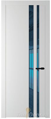 Дверь Profil Doors 20PW цвет Крем Вайт (RAL 120-02) стекло Зеркало Blue молдинг Черный матовый Дверь Profil Doors 20PW цвет Крем Вайт (RAL 120-02) стекло Зеркало Blue молдинг Черный матовый