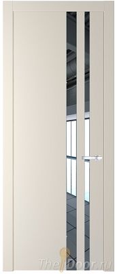Дверь Profil Doors 20PW цвет Кремовая Магнолия (RAL 120-04) стекло Зеркало молдинг Серебро