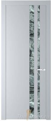 Дверь Profil Doors 20PW цвет Лайт Грей (RAL 870-01) стекло Атриум серебро молдинг Серебро