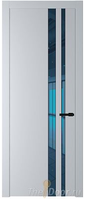 Дверь Profil Doors 20PW цвет Лайт Грей (RAL 870-01) стекло Зеркало Blue молдинг Черный матовый Дверь Profil Doors 20PW цвет Лайт Грей (RAL 870-01) стекло Зеркало Blue молдинг Черный матовый