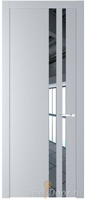 Дверь Profil Doors 20PW цвет Лайт Грей (RAL 870-01) стекло Зеркало молдинг Серебро