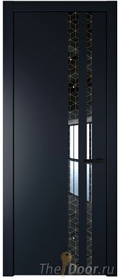 Дверь Profil Doors 20PW цвет Нэви Блу (RAL 7016) стекло Лоран узор золото молдинг Черный матовый Дверь Profil Doors 20PW цвет Нэви Блу (RAL 7016) стекло Лоран узор золото молдинг Черный матовый