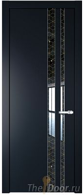 Дверь Profil Doors 20PW цвет Нэви Блу (RAL 7016) стекло Лоран узор золото молдинг Серебро Дверь Profil Doors 20PW цвет Нэви Блу (RAL 7016) стекло Лоран узор золото молдинг Серебро