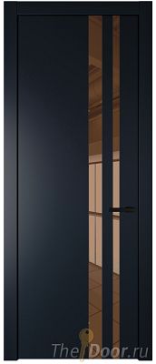 Дверь Profil Doors 20PW цвет Нэви Блу (RAL 7016) стекло Зеркало Bronza молдинг Черный матовый Дверь Profil Doors 20PW цвет Нэви Блу (RAL 7016) стекло Зеркало Bronza молдинг Черный матовый