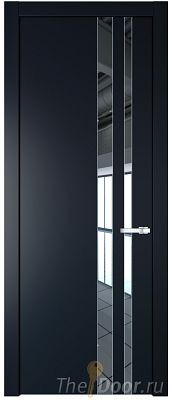 Дверь Profil Doors 20PW цвет Нэви Блу (RAL 7016) стекло Зеркало молдинг Серебро Дверь Profil Doors 20PW цвет Нэви Блу (RAL 7016) стекло Зеркало молдинг Серебро
