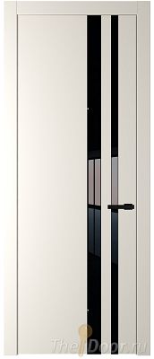 Дверь Profil Doors 20PW цвет Перламутр белый стекло Lacobel Черный лак молдинг Черный матовый Дверь Profil Doors 20PW цвет Перламутр белый стекло Lacobel Черный лак молдинг Черный матовый