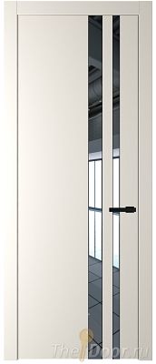Дверь Profil Doors 20PW цвет Перламутр белый стекло Зеркало молдинг Черный матовый Дверь Profil Doors 20PW цвет Перламутр белый стекло Зеркало молдинг Черный матовый