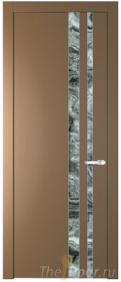 Дверь Profil Doors 20PW цвет Перламутр золото стекло Атриум серебро молдинг Серебро