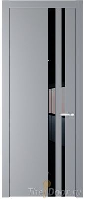 Дверь Profil Doors 20PW цвет Смоки (RAL 870-02) стекло Lacobel Черный лак молдинг Серебро Дверь Profil Doors 20PW цвет Смоки (RAL 870-02) стекло Lacobel Черный лак молдинг Серебро