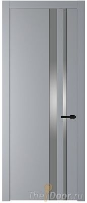 Дверь Profil Doors 20PW цвет Смоки (RAL 870-02) стекло Lacobel Серебро Матлак молдинг Черный матовый Дверь Profil Doors 20PW цвет Смоки (RAL 870-02) стекло Lacobel Серебро Матлак молдинг Черный матовый