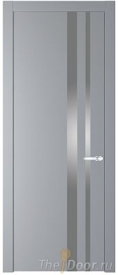 Дверь Profil Doors 20PW цвет Смоки (RAL 870-02) стекло Lacobel Серебро Матлак молдинг Серебро