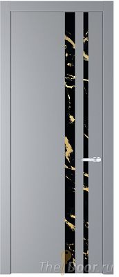 Дверь Profil Doors 20PW цвет Смоки (RAL 870-02) стекло Нефи черный узор золото молдинг Серебро Дверь Profil Doors 20PW цвет Смоки (RAL 870-02) стекло Нефи черный узор золото молдинг Серебро