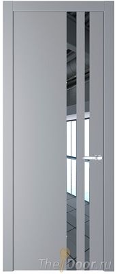Дверь Profil Doors 20PW цвет Смоки (RAL 870-02) стекло Зеркало молдинг Серебро Дверь Profil Doors 20PW цвет Смоки (RAL 870-02) стекло Зеркало молдинг Серебро