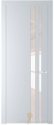 Дверь Profil Doors 20PW цвет Вайт (RAL 110 96 02) стекло Lacobel Перламутровый лак молдинг Серебро Дверь Profil Doors 20PW цвет Вайт (RAL 110 96 02) стекло Lacobel Перламутровый лак молдинг Серебро