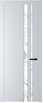 Дверь Profil Doors 20PW цвет Вайт (RAL 110 96 02) стекло Нефи белый узор серебро молдинг Черный матовый Дверь Profil Doors 20PW цвет Вайт (RAL 110 96 02) стекло Нефи белый узор серебро молдинг Черный матовый