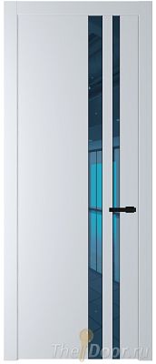 Дверь Profil Doors 20PW цвет Вайт (RAL 110 96 02) стекло Зеркало Blue молдинг Черный матовый Дверь Profil Doors 20PW цвет Вайт (RAL 110 96 02) стекло Зеркало Blue молдинг Черный матовый