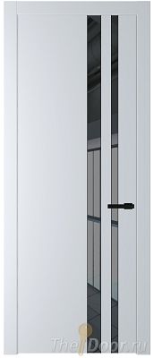 Дверь Profil Doors 20PW цвет Вайт (RAL 110 96 02) стекло Зеркало Grey молдинг Черный матовый