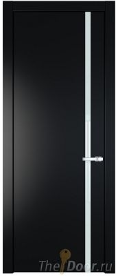 Дверь Profil Doors 21PW цвет Блэк стекло Lacobel Белый лак молдинг Серебро Дверь Profil Doors 21PW цвет Блэк стекло Lacobel Белый лак молдинг Серебро