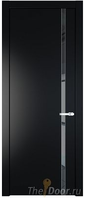 Дверь Profil Doors 21PW цвет Блэк стекло Зеркало Grey молдинг Серебро