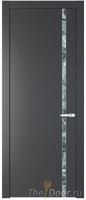 Дверь Profil Doors 21PW цвет Графит (Pantone 425С) стекло Атриум серебро молдинг Серебро
