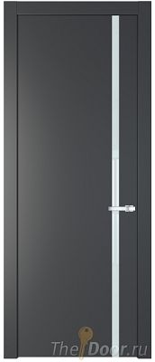 Дверь Profil Doors 21PW цвет Графит (Pantone 425С) стекло Lacobel Белый лак молдинг Серебро Дверь Profil Doors 21PW цвет Графит (Pantone 425С) стекло Lacobel Белый лак молдинг Серебро
