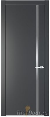 Дверь Profil Doors 21PW цвет Графит (Pantone 425С) стекло Lacobel Серебро Матлак молдинг Серебро