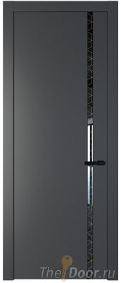 Дверь Profil Doors 21PW цвет Графит (Pantone 425С) стекло Лоран узор золото молдинг Черный матовый Дверь Profil Doors 21PW цвет Графит (Pantone 425С) стекло Лоран узор золото молдинг Черный матовый