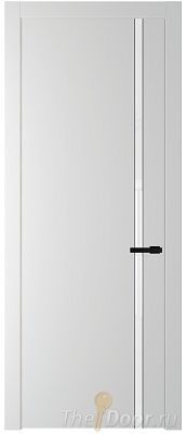Дверь Profil Doors 21PW цвет Крем Вайт (RAL 120-02) стекло Lacobel лак Классик молдинг Черный матовый