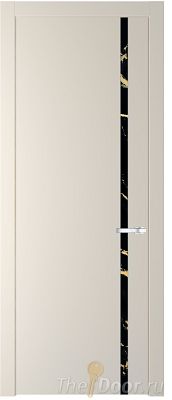 Дверь Profil Doors 21PW цвет Кремовая Магнолия (RAL 120-04) стекло Нефи черный узор золото молдинг Серебро Дверь Profil Doors 21PW цвет Кремовая Магнолия (RAL 120-04) стекло Нефи черный узор золото молдинг Серебро