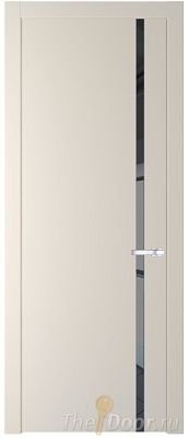 Дверь Profil Doors 21PW цвет Кремовая Магнолия (RAL 120-04) стекло Зеркало Grey молдинг Серебро