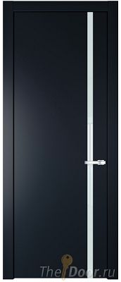 Дверь Profil Doors 21PW цвет Нэви Блу (RAL 7016) стекло Lacobel Белый лак молдинг Серебро Дверь Profil Doors 21PW цвет Нэви Блу (RAL 7016) стекло Lacobel Белый лак молдинг Серебро