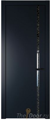 Дверь Profil Doors 21PW цвет Нэви Блу (RAL 7016) стекло Лоран узор золото молдинг Черный матовый Дверь Profil Doors 21PW цвет Нэви Блу (RAL 7016) стекло Лоран узор золото молдинг Черный матовый