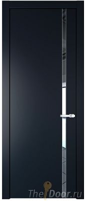 Дверь Profil Doors 21PW цвет Нэви Блу (RAL 7016) стекло Зеркало молдинг Серебро