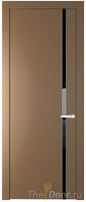 Дверь Profil Doors 21PW цвет Перламутр золото стекло Lacobel Черный лак молдинг Серебро
