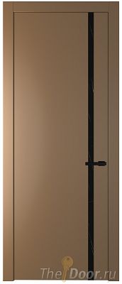 Дверь Profil Doors 21PW цвет Перламутр золото стекло Неро мрамор молдинг Черный матовый