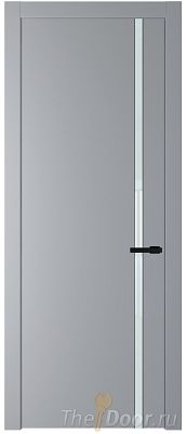 Дверь Profil Doors 21PW цвет Смоки (RAL 870-02) стекло Lacobel Белый лак молдинг Черный матовый Дверь Profil Doors 21PW цвет Смоки (RAL 870-02) стекло Lacobel Белый лак молдинг Черный матовый