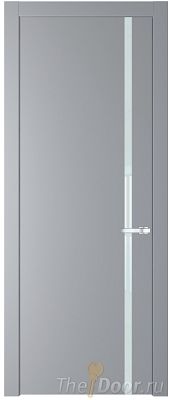 Дверь Profil Doors 21PW цвет Смоки (RAL 870-02) стекло Lacobel Белый лак молдинг Серебро Дверь Profil Doors 21PW цвет Смоки (RAL 870-02) стекло Lacobel Белый лак молдинг Серебро