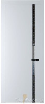 Дверь Profil Doors 21PW цвет Вайт (RAL 110 96 02) стекло Лоран узор золото молдинг Черный матовый Дверь Profil Doors 21PW цвет Вайт (RAL 110 96 02) стекло Лоран узор золото молдинг Черный матовый