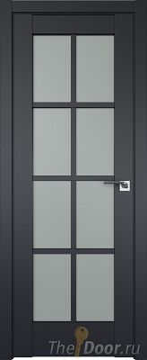 Дверь Profil Doors 101U цвет Чёрный Seidenmatt стекло Матовое