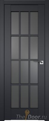 Дверь Profil Doors 102U цвет Чёрный Seidenmatt стекло Графит