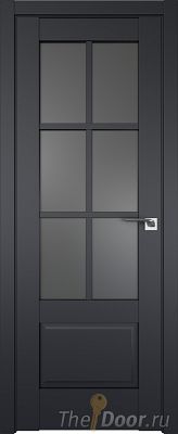 Дверь Profil Doors 103U цвет Чёрный Seidenmatt стекло Графит
