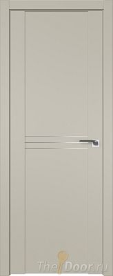Дверь Profil Doors 151U цвет Шеллгрей молдинг Алюминиевый 3 мм