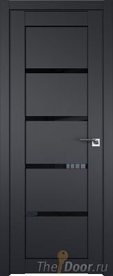 Дверь Profil Doors 2.09U цвет Чёрный Seidenmatt стекло Черный Триплекс