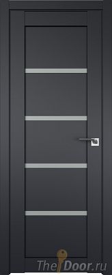 Дверь Profil Doors 2.09U цвет Чёрный Seidenmatt стекло Прозрачное