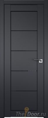 Дверь Profil Doors 2.11U цвет Чёрный Seidenmatt стекло Черный Триплекс