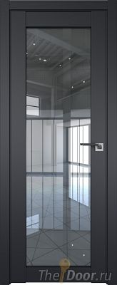 Дверь Profil Doors 2.19U цвет Чёрный Seidenmatt стекло Прозрачное