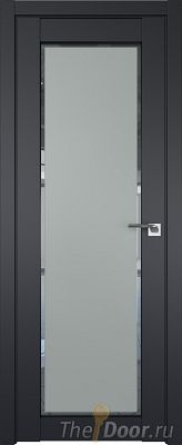 Дверь Profil Doors 2.19U цвет Чёрный Seidenmatt стекло Square Матовое