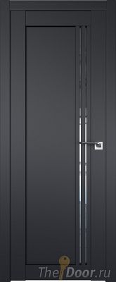 Дверь Profil Doors 2.50U цвет Чёрный Seidenmatt стекло Прозрачное